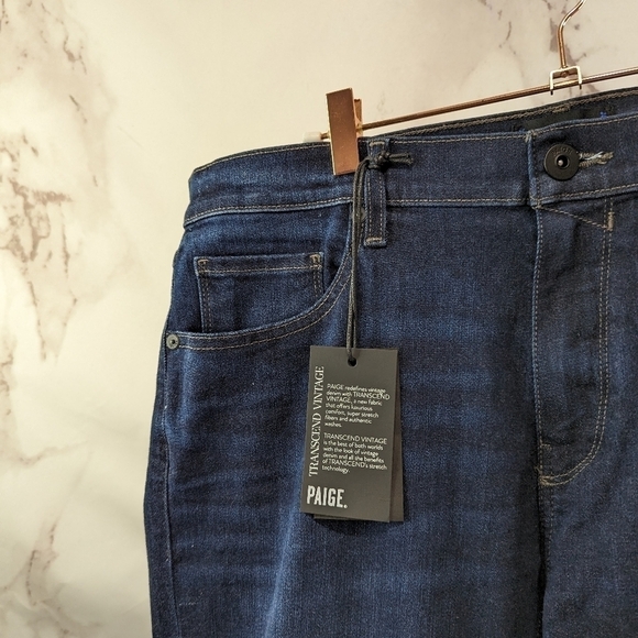 Paige Jeans Mens 34 Federal Slim Straight Stretch Denim Dark Wash Graham - Picture 3 of 16